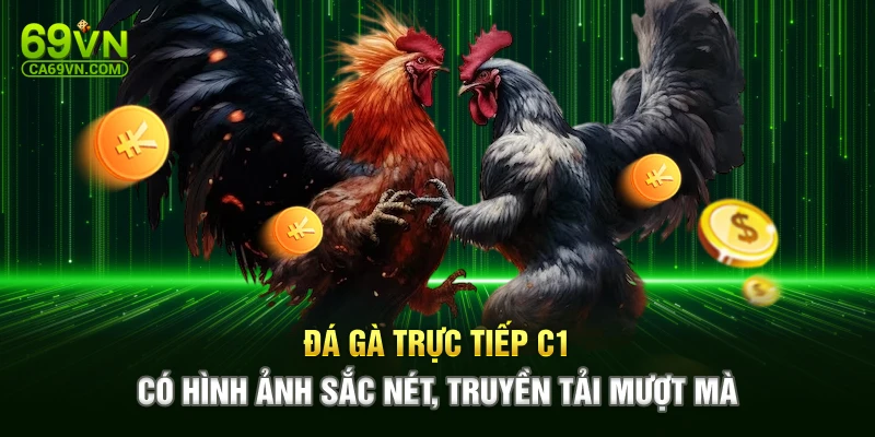 Đá gà trực tiếp C1 có hình ảnh sắc nét, truyền tải mượt mà